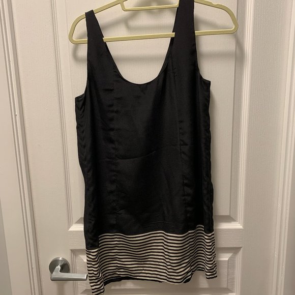 Black and white 100% silk Joie slip dress - Picture 5 of 5